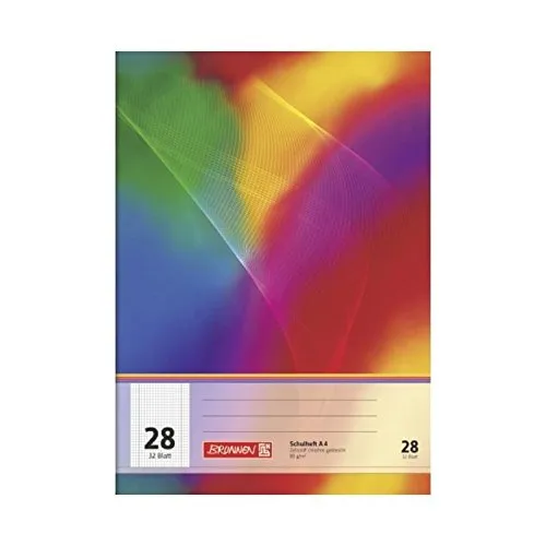 Schulheft A4, kariert, Lineatur 28, 2 Ränder durchlaufend, 32 Blatt [Office Product]