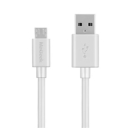 MaGeek Micro USB Kabel 3m Super Lang Schnell Aufladen Synchronisationen und Ladekabel Kompatibel mit Samsung Galaxy S7, S6, S4 Note 5/4, A7, A5, Tab 4, Motorola, Google, Nokia (Weiß)