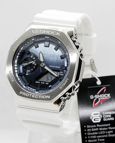 Casio GM-2100WS-7AER Herrenuhr - Chronograph mit modernem Design, wasserdicht bis 20 atm und robustem Edelstahlgehäuse – perfekt für modebewusste Männer.