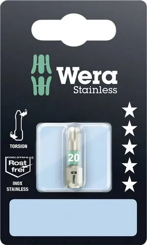 Wera 3867/1 TS SB SiS 05073622001 Torx-Bit T 20 Edelstahl D 6.3