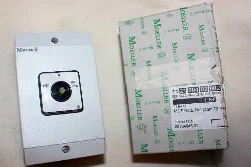 Eaton T3-4-8902/I2 Umschalter Netz/Notstrom - Stromaggregate: Robuster Umschalter mit IP65 Schutzart, ideal für sichere Netz- und Notstromversorgung in anspruchsvollen Umgebungen.
