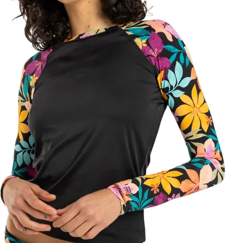 BILLABONG SURF CAPSULE LS Lycra 2025 night tropical - M - Lycras mit UV-Schutz UPF 50+, aus 82% recyceltem Polyester, ideal für umweltbewusste Surfer. Perfekte Passform für höchsten Tragekomfort beim Wassersport.