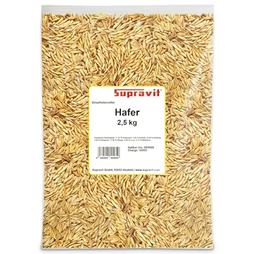 Supravit Hafer ganz 2,5kg | Hochwertiger gelber Futterhafer für Pferde