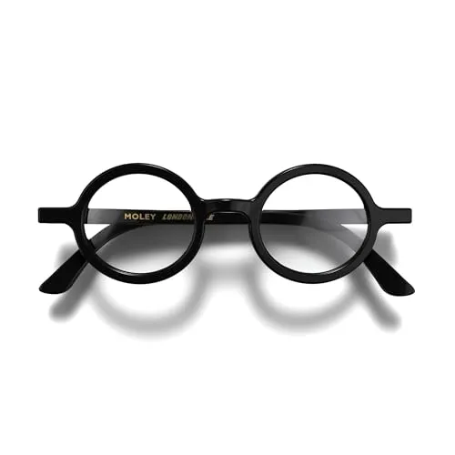 LONDON MOLE® Moley Lesebrille - Coole Runde Brille für Herren & Damen - Hochwertige runde Lesebrille mit Federscharniere für optimalen Tragekomfort. Ideal für modebewusste Liebhaber, bietet UV-Schutz und hervorragendes Preis-Leistungs-Verhältnis.