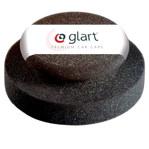 Glart Professioneller Auto Handpolierschwamm, 130x50 mm, Autopflege Polierschwamm mit Griffliste, für Wachs, Lackreiniger, Lack Knete, Autopolitur, Schleifmittel, Anwendung nach Waschhandschuh