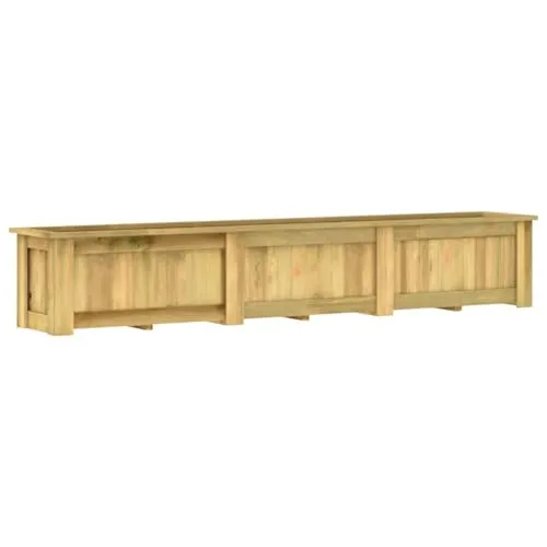 vidaXL Hochbeet aus imprägniertem Kiefernholz 291x50x50cm - Pflanzenkübel aus langlebigem, witterungsbeständigem Kiefernholz, ideal für Gärten, Balkone und Terrassen – perfekt für den ganzjährigen Anbau von Blumen und Pflanzen.