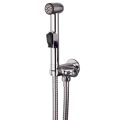 PaulGurkes Handbrause PGSETBIDET8 - Hochwertige Bidet-Brause mit Wandhalterung, verchromt und eigensicher gegen Rückfließen. Ideal für ein komfortables und hygienisches Duscherlebnis.