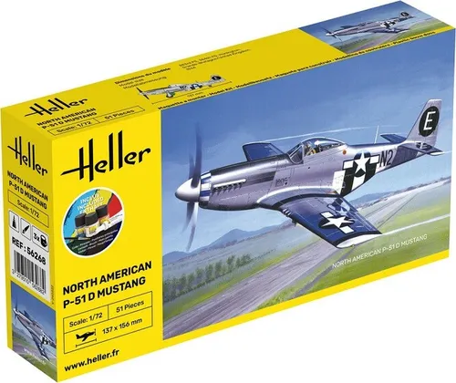 Heller 56268 - 1:72 STARTER KIT P-51 Mustang - Neu