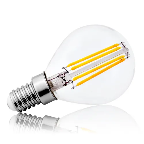 Leuchtmittel LED Filament E14 G45 4W=40W 400lm Neutralweiss Glühbirne Birne
