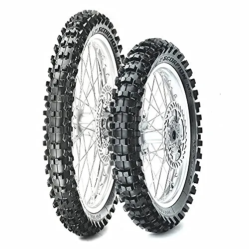 Pirelli 100/90-19 57M TT Scorpion MX Mid Soft 32 Rear NHS Motorradreifen - Motorradreifen für optimale Traktion und Kontrolle im Gelände, ideal für Offroad-Abenteuer.