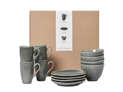 Broste Copenhagen Frühstücks-Set NORDIC RAIN in grau von Broste Copenhagen