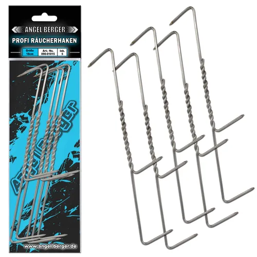 Angel Berger Profi Räucherhaken 5 Stück