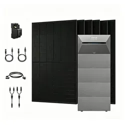 Powerness® Balkonkraftwerk mit Speicher – Anker SOLIX Solarbank 3 E2700 Pro - Powerstations mit 13.4 kWh Gesamtkapazität, ideal für lange Autarkiephasen und hohe Energiebedarfe. Leistungsstarke 3kWp Solarerzeugung mit bifazialen JA Solar Modulen.