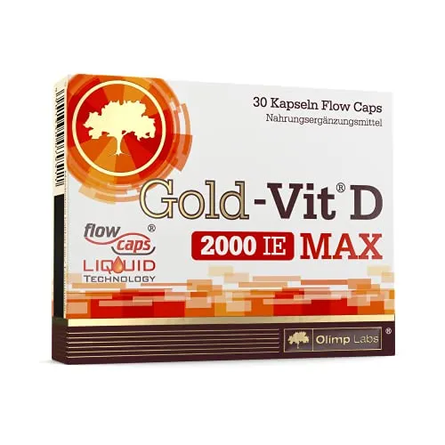 Olimp Labs- Vitamine - Gold-Vit D Max 2000. Nahrungsergänzungsmittel in Kapselform mit einer hohen Dosis Vitamin D (30 Kapseln)