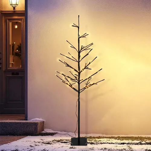 LED Baum mit 80 goldenen LEDs – 120 cm für Innen & Außen - Stimmungsvolles Deko-Element für Garten und Wohnraum: 120 cm hoher LED Baum mit 80 goldenen LEDs, ideal für festliche Dekoration. Inklusive wasserfestem Netzstecker für vielseitige Einsatzmöglichkeiten.