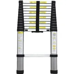 TELESKOPLEITER AUS ALUMINIUM 3.80M, 13 STUFEN SOFT CLOSE: SCHRITTWEISE SCHLIE...