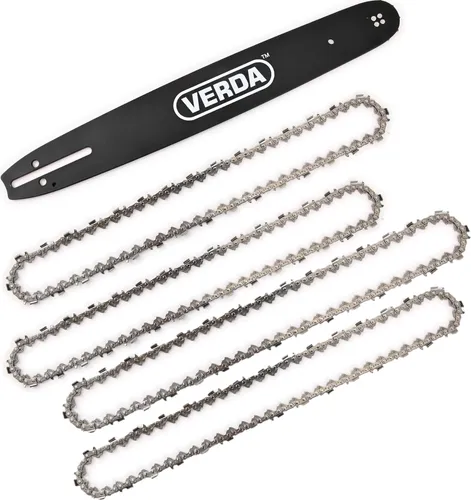 Verda Schwert für Husqvarna Kettensäge + 4x Sägekette 38cm | 3/8