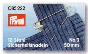 Prym 085224 Sicherheitsnadeln ST 27/38/50 mm silberfarbig, Silber