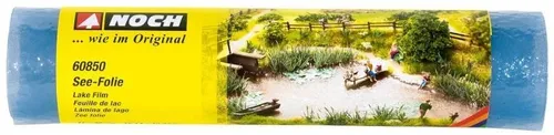 NOCH 60850 Seefolie für Modellbau - Gestalten Sie realistische Wasserflächen mit dieser einfach zuzuschneidenden Seefolie. Ideal für kreative Modellbauprojekte, Maße: 260 x 410 mm.