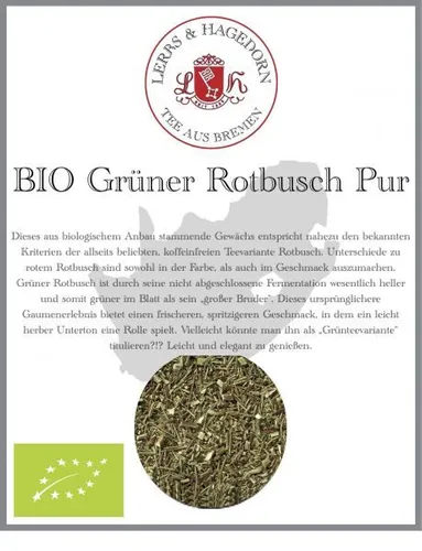 Grüner Rotbusch Pur BIO 1 kg