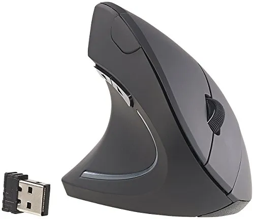 Produktbild GeneralKeys Ergonomische Maus: Optische Vertikal-Funkmaus für Linkshänder, 1.600 DPI, 2,4 GHz (Ergonomische Funkmaus, USB Funk-Maus, optisches Kabel)