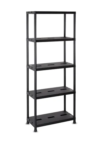 Kunststoffregal 84/5 - Stabil und Geräumig - Kunststoffregal 84/5 mit 5 robusten Böden, ideal für Lagerung bis 250 kg. Perfekt für Werkstätten oder Garagen.