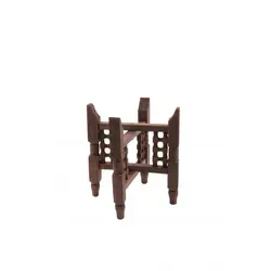 Marrakesch Beistelltisch Orient, Handgefertigtes Holzgestell für 40cm Tabletts - Ablagetisch aus massivem Zedernholz, traditionell handgefertigt im orientalischen Stil mit kunstvollen 