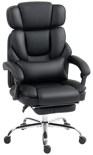 Ergonomischer Bürostuhl mit Lendenwirbelstütze und Fußstütze