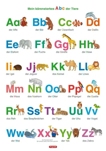 Fragenbär-Lernposter: Mein bärenstarkes ABC der Tiere von SPIELEND LERNEN VERLAG