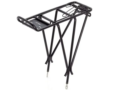 XLC RP-R04 Alu Hinterradgepäckträger (schwarz) - Gepäckträger aus Aluminium mit stabiler 3-Streben-Konstruktion, sichert Ihr Gepäck bis 25 kg zuverlässig. Ideal für Fahrradtouren und Alltag.
