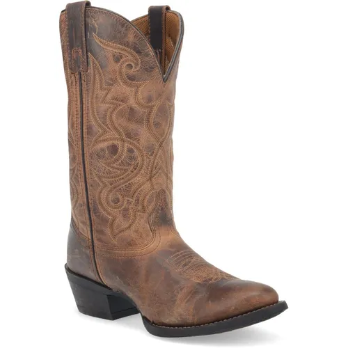 Laredo Maddie Hellbraun Leder Rund Western Cowgirl Stiefel (USA Frauen Größe)