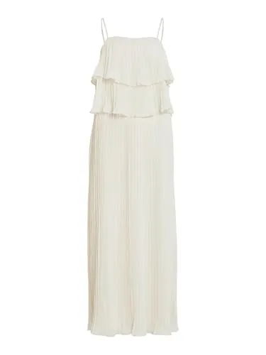 Vila Female Maxikleid Träger - Elegantes langes Plisseekleid für Damen, perfekt für besondere Anlässe oder entspannte Freizeitaktivitäten.