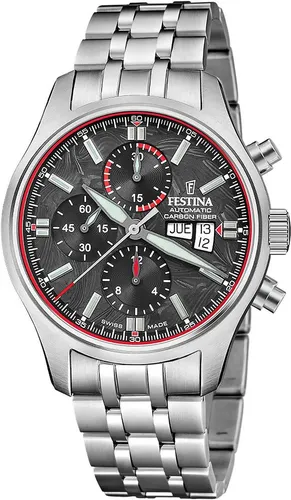 Festina AUTOMATICO F20158/2 Herren Automatikchronograph - Armbanduhren mit 10 ATM Wasserdichtigkeit und edlem Saphirglas, perfekt für stilvolle Herren, die Präzision und Eleganz schätzen.