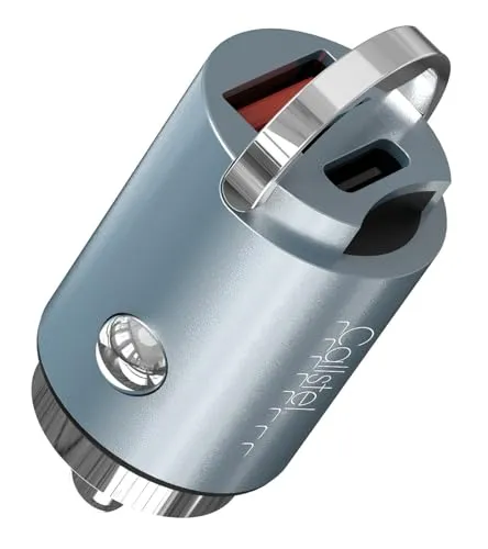 Callstel Kfz Ladegerät: Micro-Kfz-Schnellladegerät mit USB-C Power Delivery & USB QC, bis 48 W (Micro Schnell Ladegerät, Auto Zigarettenanzünder, Doppelstecker)