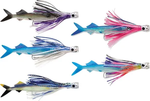 Williamson Live Ballyhoo Combo 26,6cm - Teaser - Hochwertiger Kunstköder für gezielten Fischfang. Ideal für Schwarzbarsch, Thunfisch und Marlin. Mit 229 g Gewicht und auffälligen Farben, perfekt für den Einsatz auf hoher See.