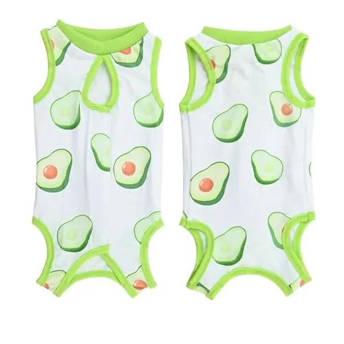BKEPDY Katzenbody nach OP Erholungsanzug Kleidung Polyester Recovery Kastration Spay Entwöhnung Leckschutz Suit für Katze Bauchwunden oder Hautkrankheiten Soft Home Indoor Pet Kleidung