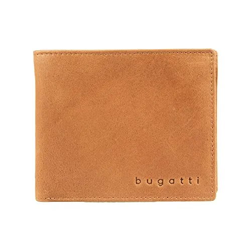 bugatti Volo Geldbeutel Männer Leder - Elegante Cognac Geldbörse für Herren - Herren-Geldbörse mit 5 Kartensteckfächern, ideal für Freizeit und Business. Hochwertiges Leder, schlankes Design und Lieferung in edler Geschenkbox.