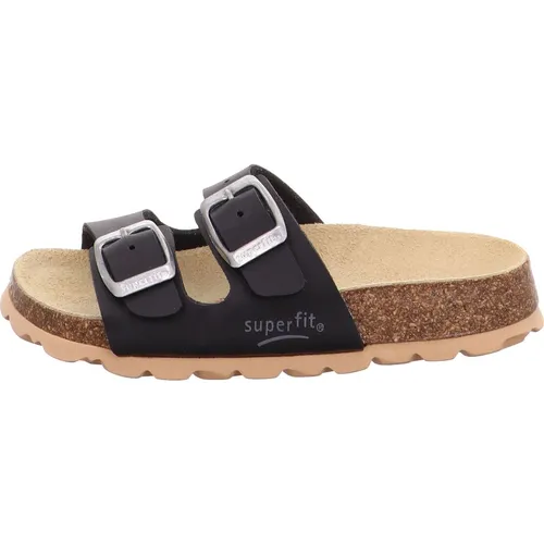 Superfit Jungen Fussbettpantoffel, Schwarz 0000, 30 EU von Superfit