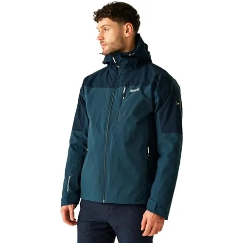 Regatta Wentwood Jacke Blau M - Funktionsjacke aus 100% Polyester mit wasserdichtem Isotex 15000, ideal für Outdoor-Aktivitäten und ausgestattet mit recycelter Thermoguard-Isolierung für zusätzliche Wärme.