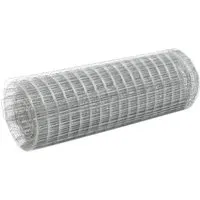 vidaXL Maschendrahtzaun aus verzinktem Stahl 10x0,5 m - Vielseitiger Maschendrahtzaun aus robustem verzinktem Stahl, ideal für den Tier- und Pflanzenschutz. Wetterfest, einfach zu montieren und flexibel einsetzbar für verschiedene Anwendungen.