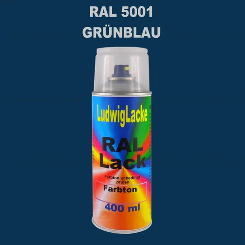 Grünblau Seidenmatt Spraydose Autolack 400ml RAL 5001 für Metall Holz Glas