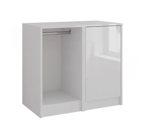 Vicco Kommode Sherry in Weiß Hochglanz, 80.2 x 76 cm - Moderne Kommode mit 1 Tür, ideal für stilvolle Aufbewahrung. Gefertigt aus robuster Spanplatte mit Melaminharzbeschichtung, bringt sie Eleganz in jeden Raum.