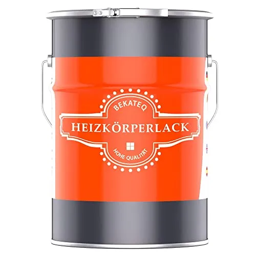 BEKATEQ Heizkörperlack BE-903 - Hitzebeständig und Geruchsarm - Hochwertiger Heizkörperlack in seidenmatt für Heizkörper und Rohre. Hitzebeständig, geruchsarm und schnelltrocknend mit hoher Deckkraft. Ideal für eine perfekte Oberflächenbeschichtung.