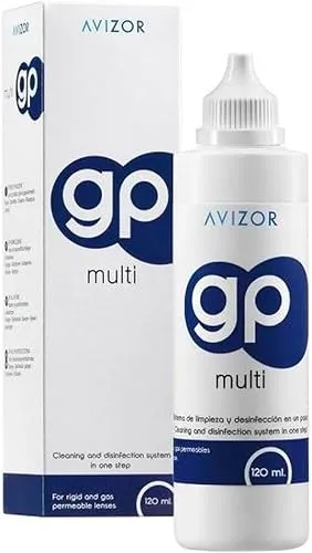 Avizor GP Multi | Einzigartige All-in-One-Lösung für RGP-Objektive | Tiefenreinigung mit doppeltem Feuchtigkeitsmittel | Format 120 ml
