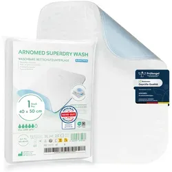 ARNOMED SUPERDRY WASH Waschbare Bettschutzunterlage, 1 Stück 40 x 50 cm