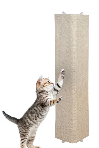 Kratzbrett 80x28 cm für Katzen - Eckkratzbrett aus Sisal, ideal für den Innenbereich, schützt Möbel und sorgt für gesunde Krallenpflege.