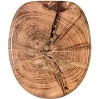 SANILO® WC-Sitz Old Tree mit Absenkautomatik - Hochwertiger WC-Sitz aus bruchfestem Holz mit sanfter Absenkautomatik für leisen Gebrauch. Pflegeleichte, antibakterielle Oberfläche und einfache Montage.