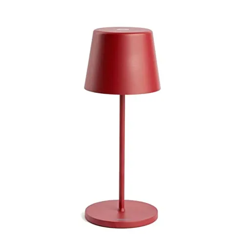 Pertrix LED Akku Gartentisch Leuchte Rot stufenlos dimmbar