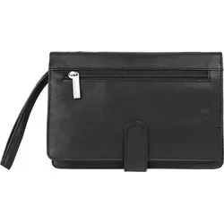 Bodenschatz Handgelenk Tasche Echt Leder schwarz Herren - 017218 - Damen Handgelenkstaschen, aus 100% extra weichem Rindleder mit praktischen Fächern für optimale Organisation im Alltag.
