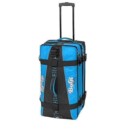 BoGi Bag Reisetasche Rollkoffer 72 cm - Blau/Schwarz - Koffer mit 85 L Volumen, robusten Skaterrollen und zwei großen Packzonen für optimale Organisation auf Reisen.